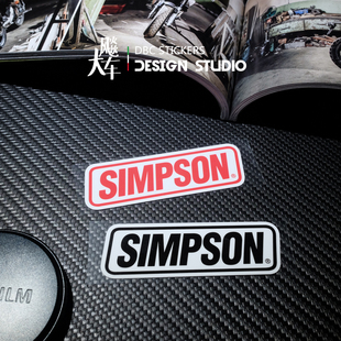 适用Simpson 辛普森 头盔贴纸 个性划痕贴 摩托车机车防水反光贴