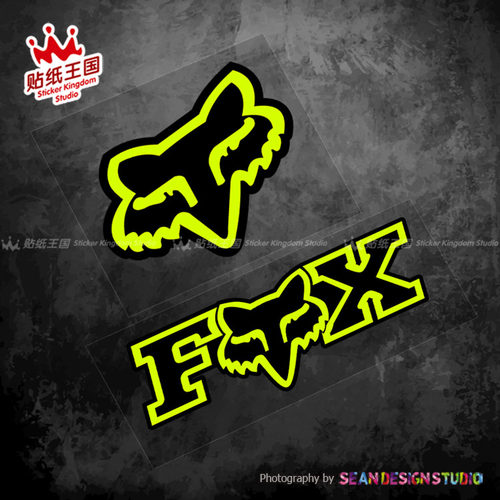 适用FOX Racing越野摩托车车山地单车车贴头盔装饰反光防水贴纸