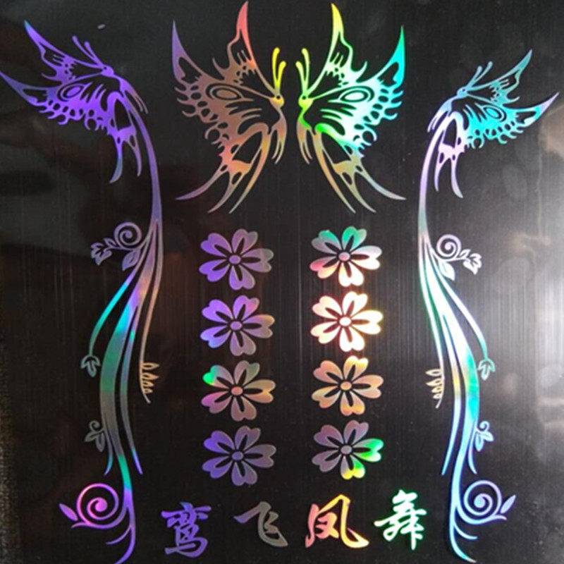 小牛贴纸电动摩托踏板车电瓶车整车贴装饰套装小牛狼头 蝴蝶车贴