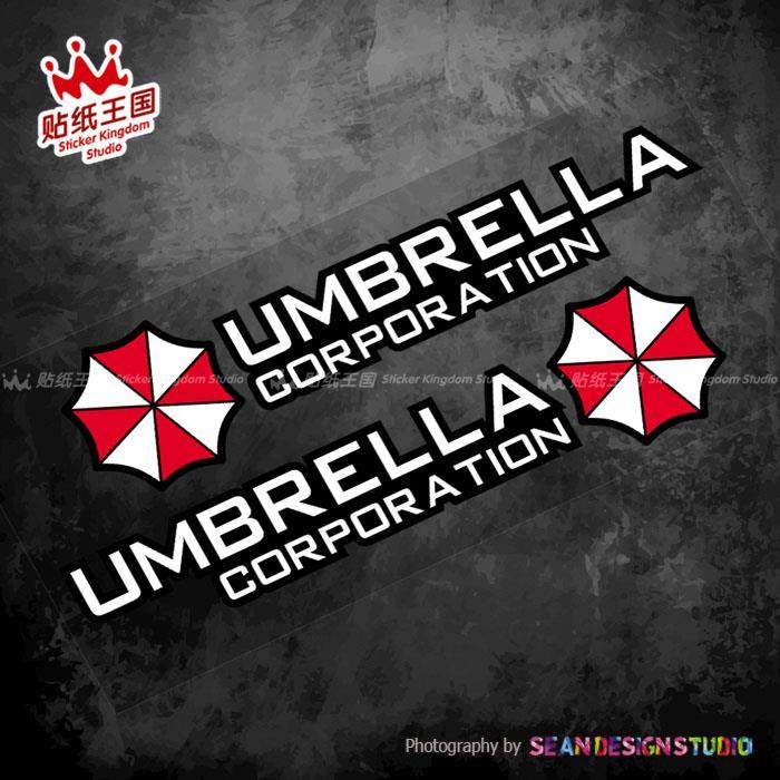 适用生化危机 Umbrella保护伞公司汽车贴纸摩托车电摩反光装饰贴