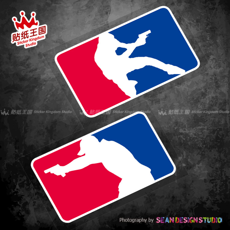 适用IPSC 国际实用射击协会 军事军标 05 水弹战术箱贴纸反光车贴