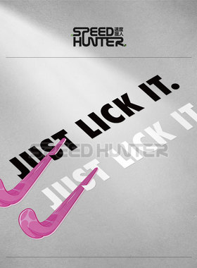 适用搞笑JUST LICK IT恶搞钩子摩托机车车身贴花 汽车装饰反光贴