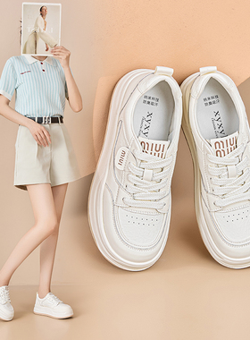 香香莉运动休闲鞋子女2025秋季新款韩版百搭轻便软底小白鞋031501