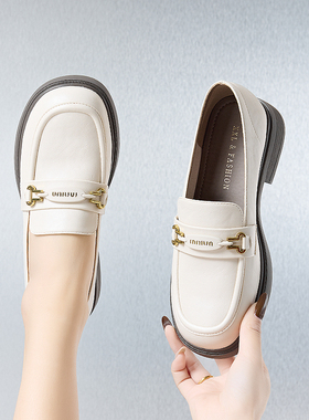 香香莉软面乐福鞋女2025年新款复古风百搭一脚蹬平底鞋软底029055