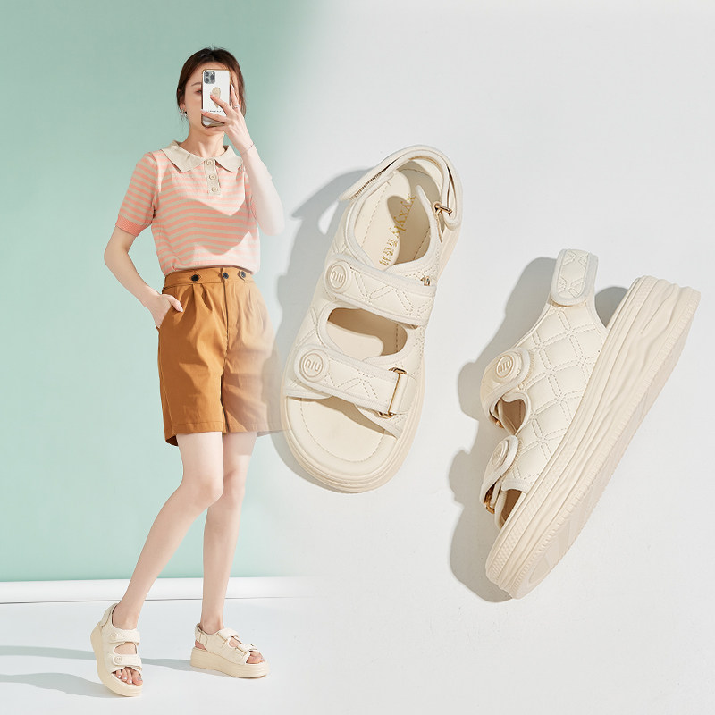 香香莉运动凉鞋女2024年夏季新款厚底小个子增高沙滩罗马鞋026260,女鞋,罗马凉鞋,淘宝优惠券,粉丝福利购,淘宝优惠卷