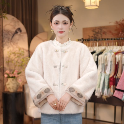 【倾城恋歌-加厚外套】新款高奢保暖纯色中式风高奢外套2721