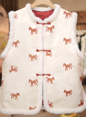 【马到功成-双面马甲】新中式加棉国风双面穿马甲2770