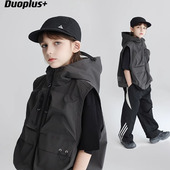 马甲工装 男孩外穿时尚 风宽松版 中大童薄款 潮 型2025新款 儿童春秋款