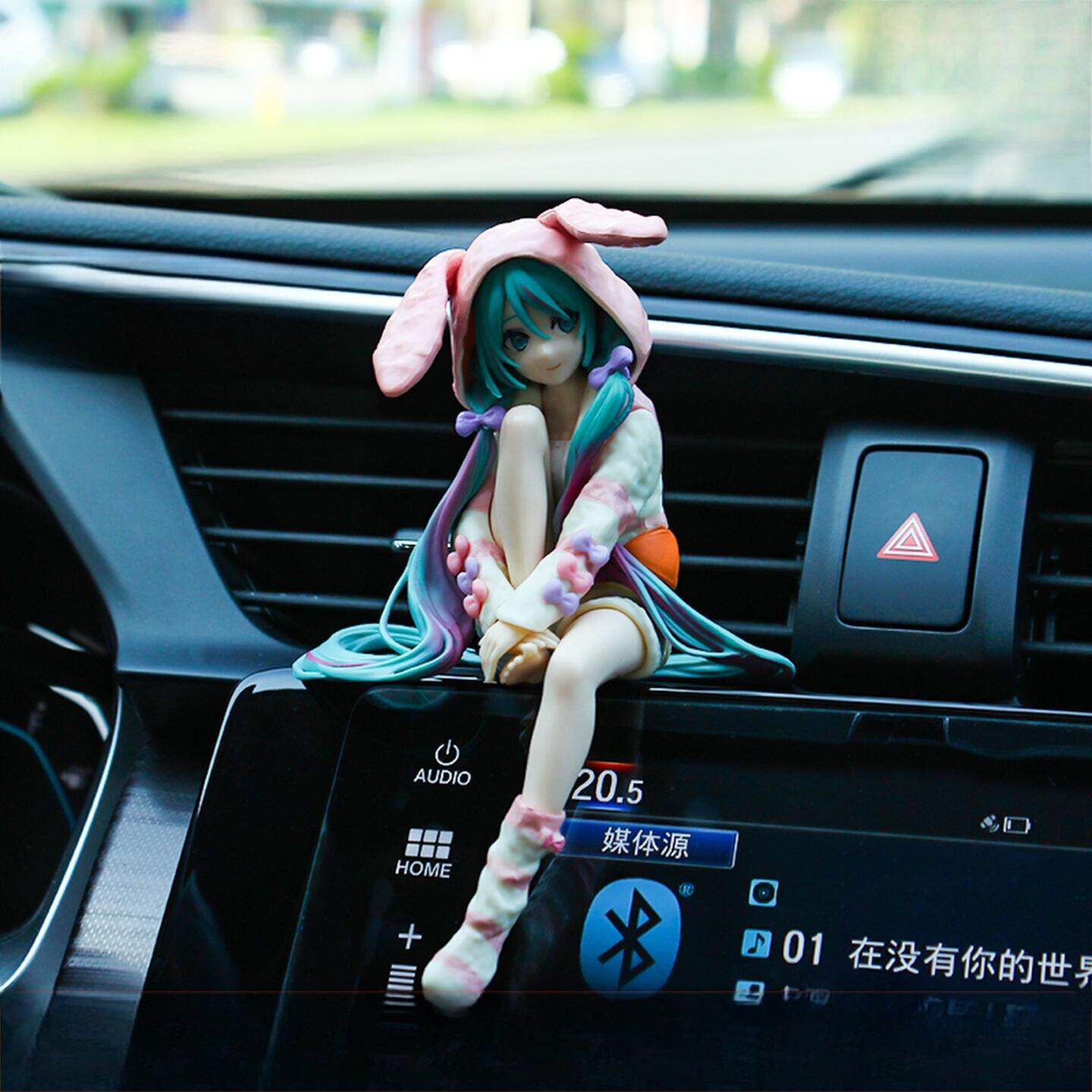 初音未来兔耳手办动漫模型美少女车载摆件汽车装饰车内饰品中控台