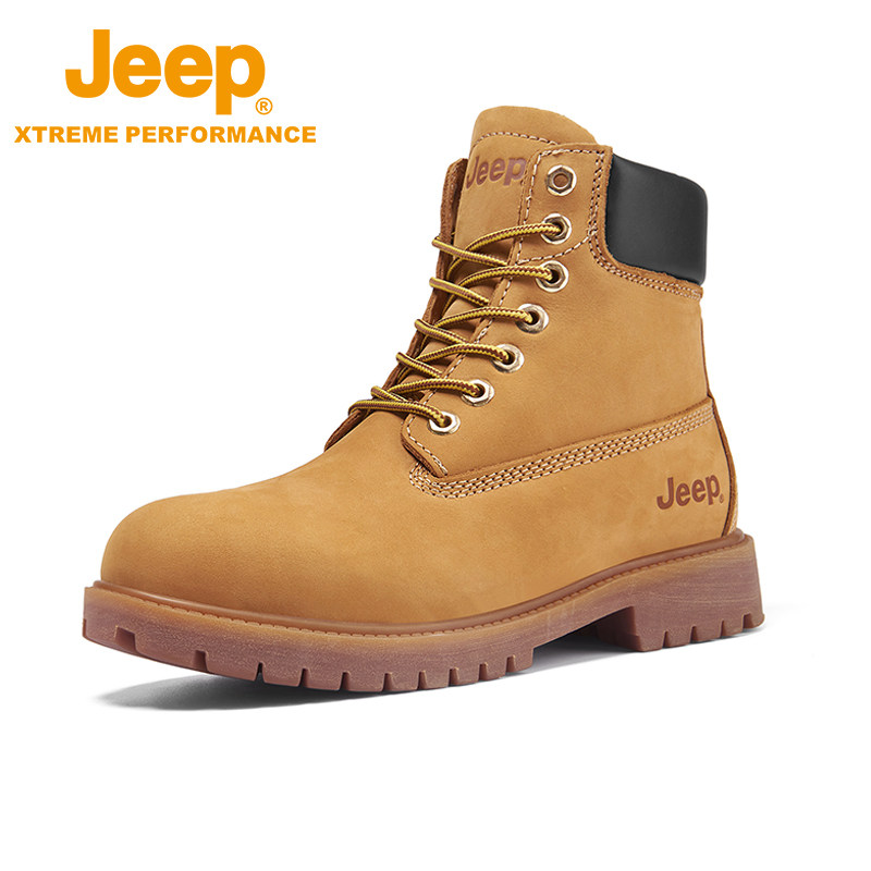 Jeep/吉普探野休闲马丁靴情侣款户外防水防滑登山鞋时尚大黄靴男,户外/登山/野营/旅行用品,户外休闲鞋,淘宝优惠券,粉丝福利购,淘宝优惠卷
