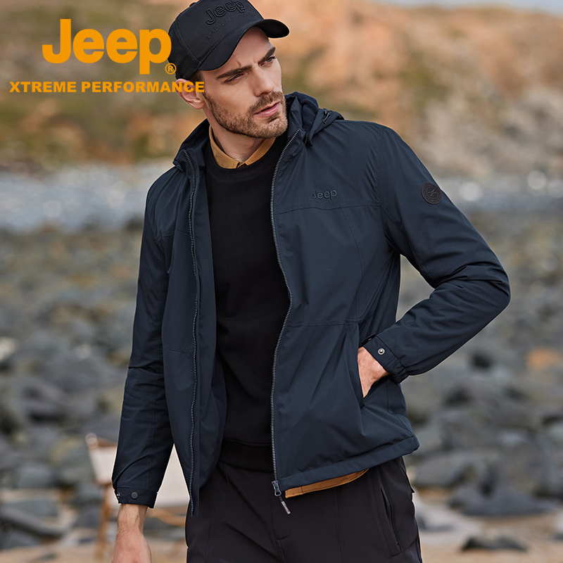 jeep吉普户外防水加绒轻量外套