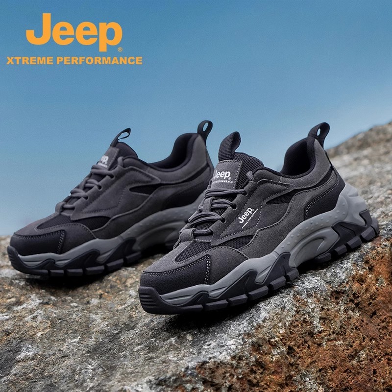 Jeep情侣轻便舒适回弹透气老爹鞋