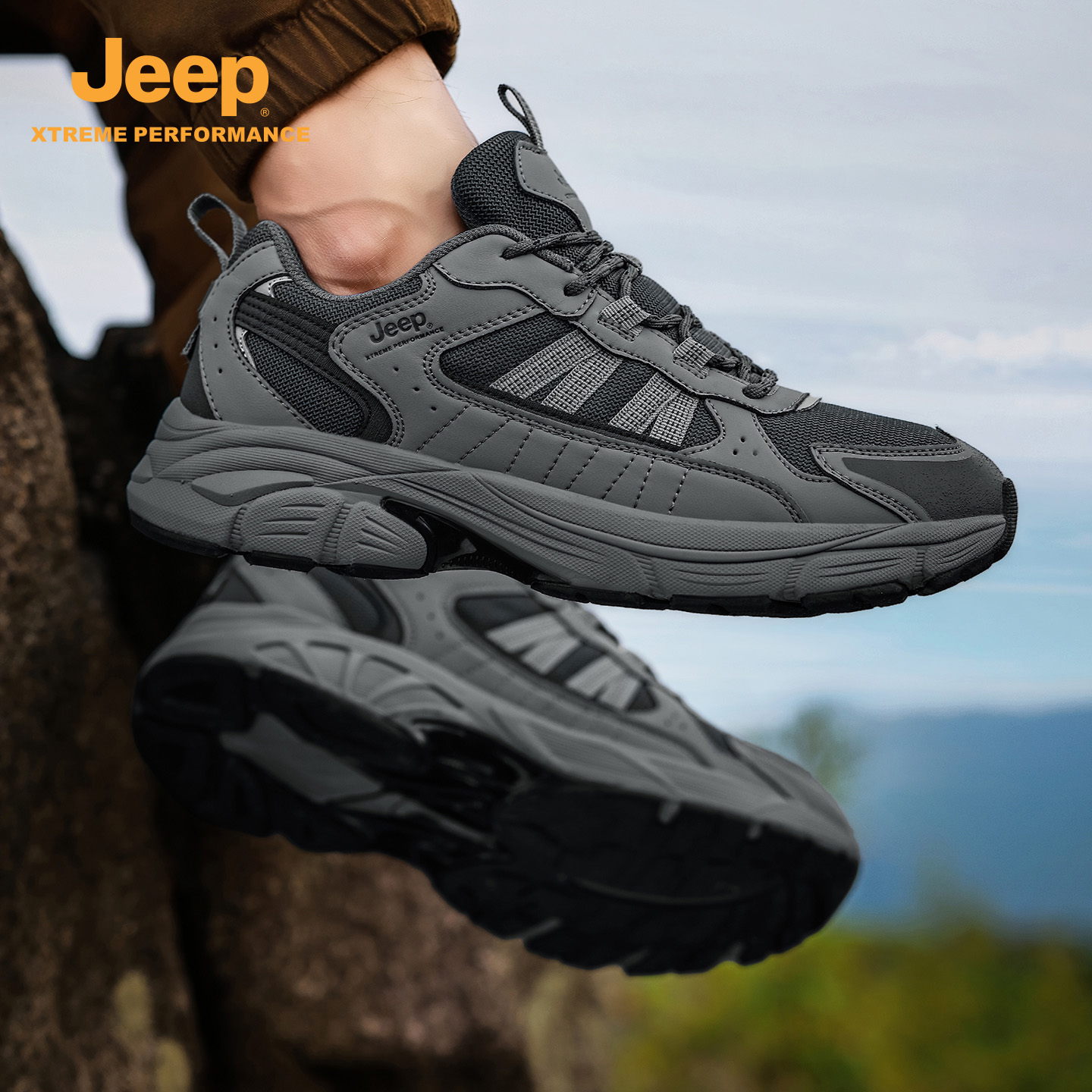 Jeep吉普老爹鞋男防滑减震