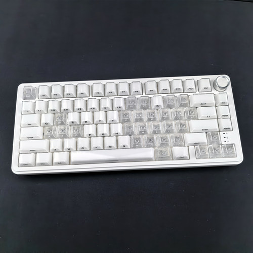 XVXH冰碳纹增补键帽透光侧刻适配小蜜蜂made68迈从G87魔导士EV63