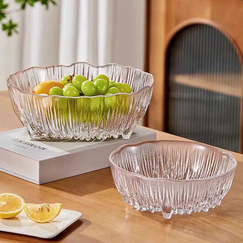 2024新款高档茶几沙拉碗玻璃轻奢