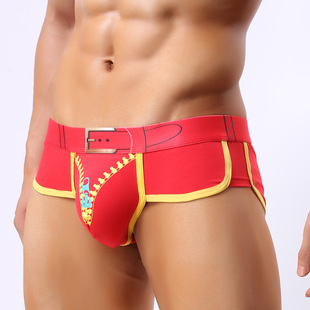 内裤 男裤 男三角裤 U凸青年潮流透气中腰男人内裤 性感骚气个性 男士