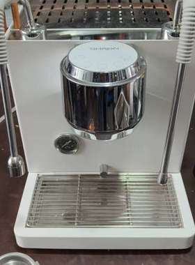 DHRON迪揽海豚7107pro意式半自动咖啡机，白色机身，