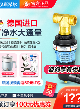 德国SYR汉斯希尔前置过滤器家用反冲洗自来水全屋中央净水器ECO-S