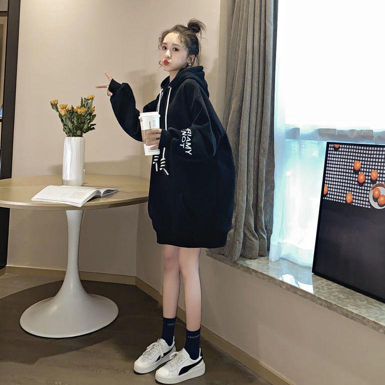 长款遮屁股大版卫衣女款宽松冬厚