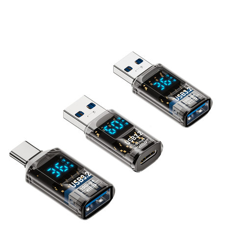 USB母转TYPE-C公数字显示屏幕转接头适用于音频耳机传输U盘转换器