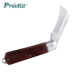 台湾宝工 PD-994 不锈钢电工刀 弯刃电工刀具 剥线刀 木柄 折叠刀