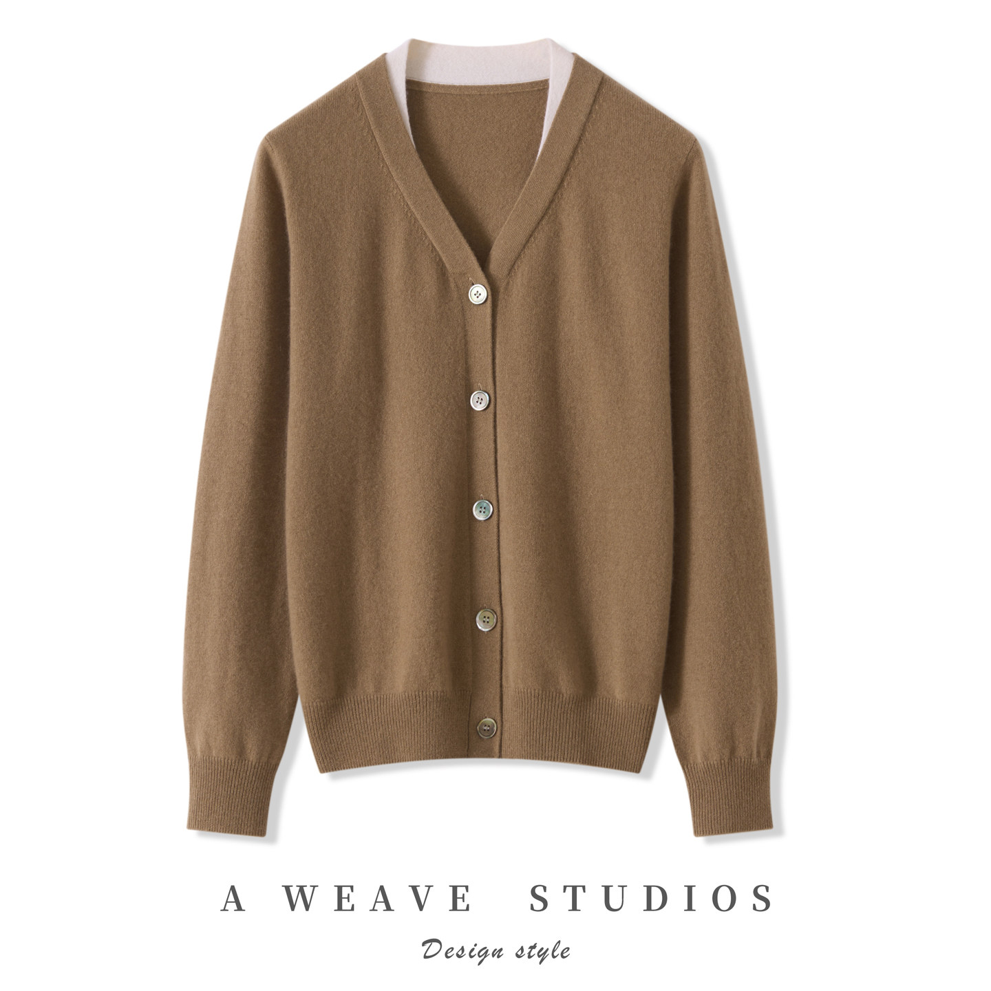 2025秋冬新款100%纯山羊绒衫女V领开衫外套宽松显瘦针织毛衣外搭,女装/女士精品,羊绒衫,淘宝优惠券,粉丝福利购,淘宝优惠卷