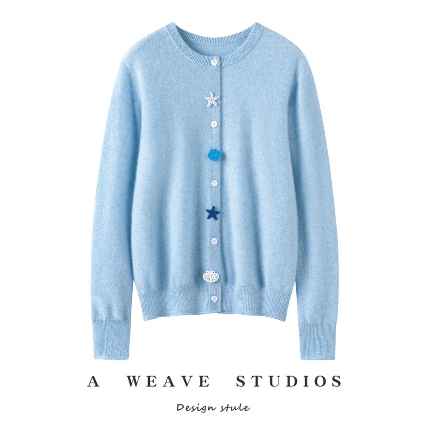 2025秋冬新款100%纯山羊绒开衫女圆领海洋扣洋气百搭减龄针织外套,女装/女士精品,羊绒衫,淘宝优惠券,粉丝福利购,淘宝优惠卷