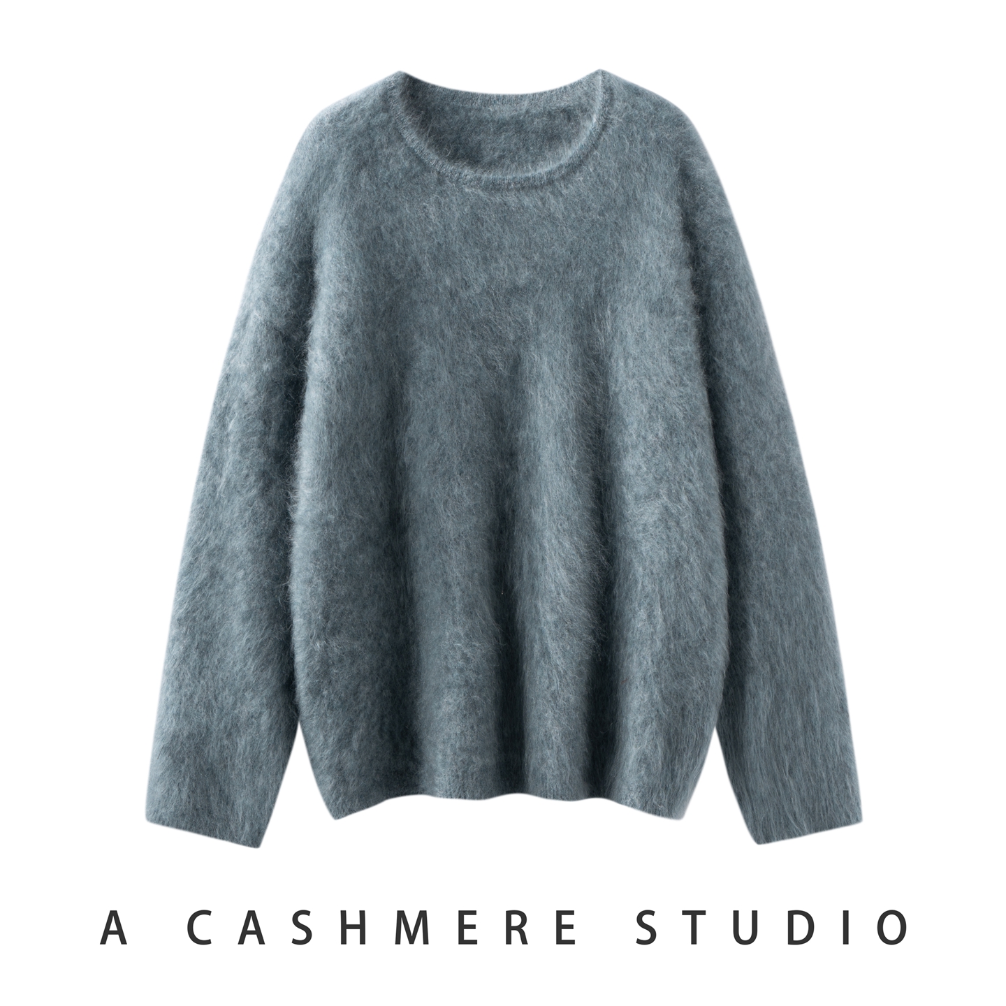 加厚拉绒100%山羊绒衫女圆领宽松慵懒套头毛衣百搭时尚保暖打底衫