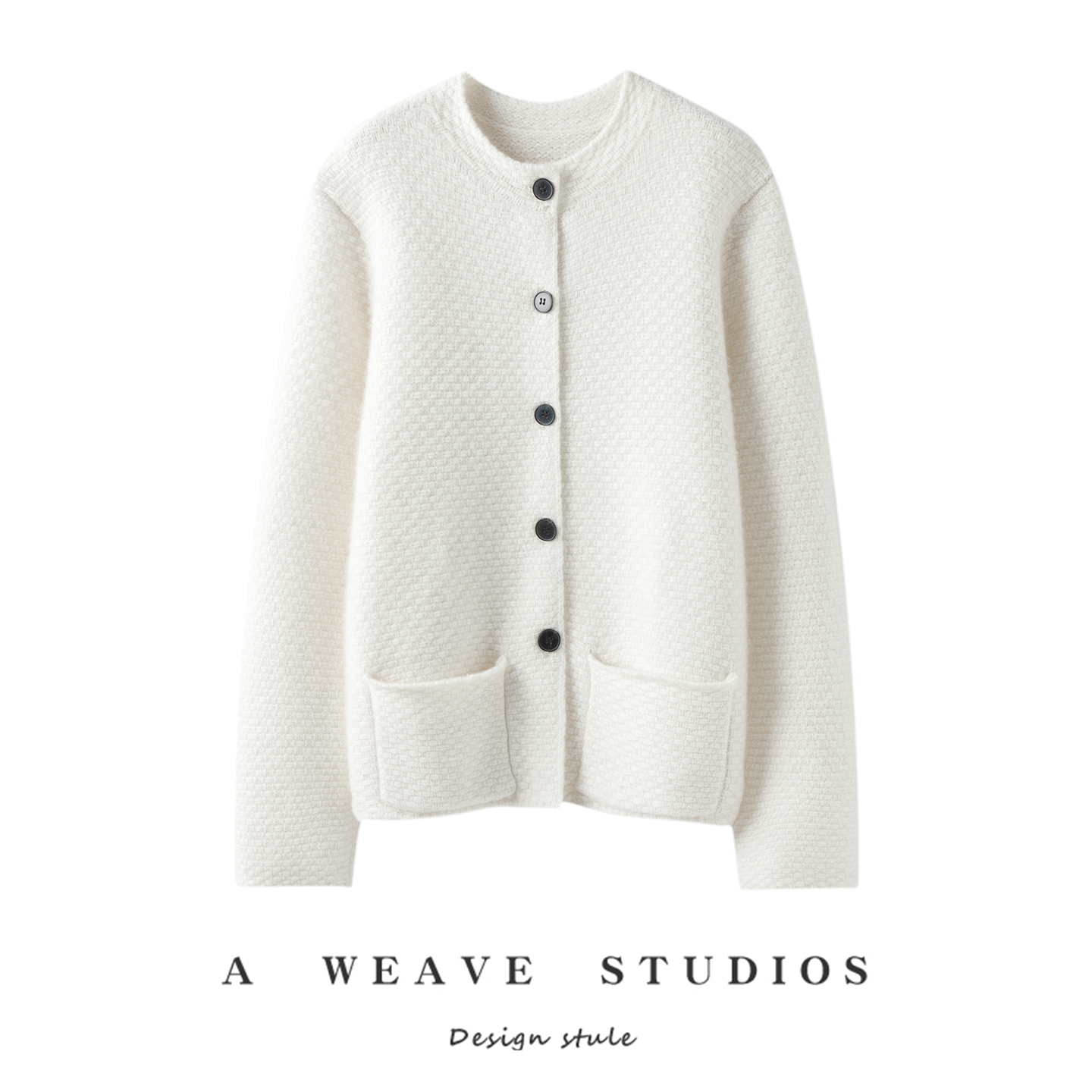 25秋冬新款羊绒衫女100%山羊绒针织开衫宽松百搭加厚毛衣外套带兜