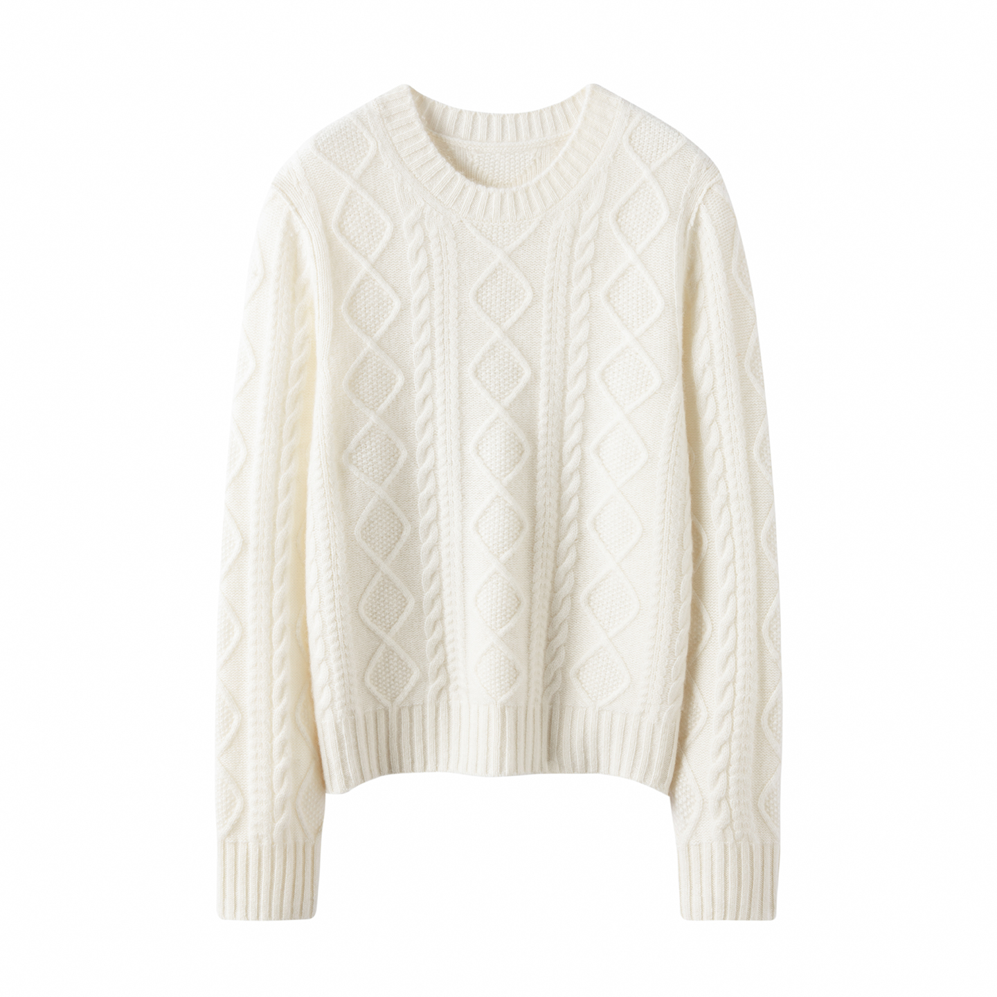 重磅加厚圆领100%山羊绒衫时尚宽松套头百搭保暖针织简约亲肤舒适