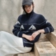 女短款 2025新款 复古英伦老钱风100%纯山羊绒立领开衫 加厚宽松外套