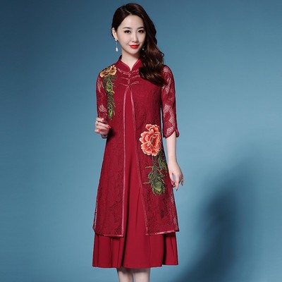 礼服连衣裙初秋端庄大气