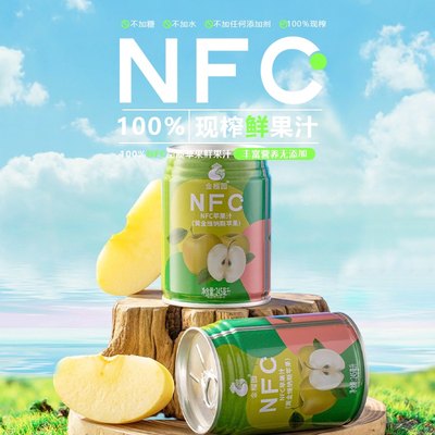 新鲜苹果汁维纳斯nfc苹果汁100%纯果汁不加糖不兑水245毫升10罐装