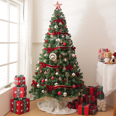 圣诞树2025新款红色家用高级感大型圣诞节装饰品diy客厅耶诞树
