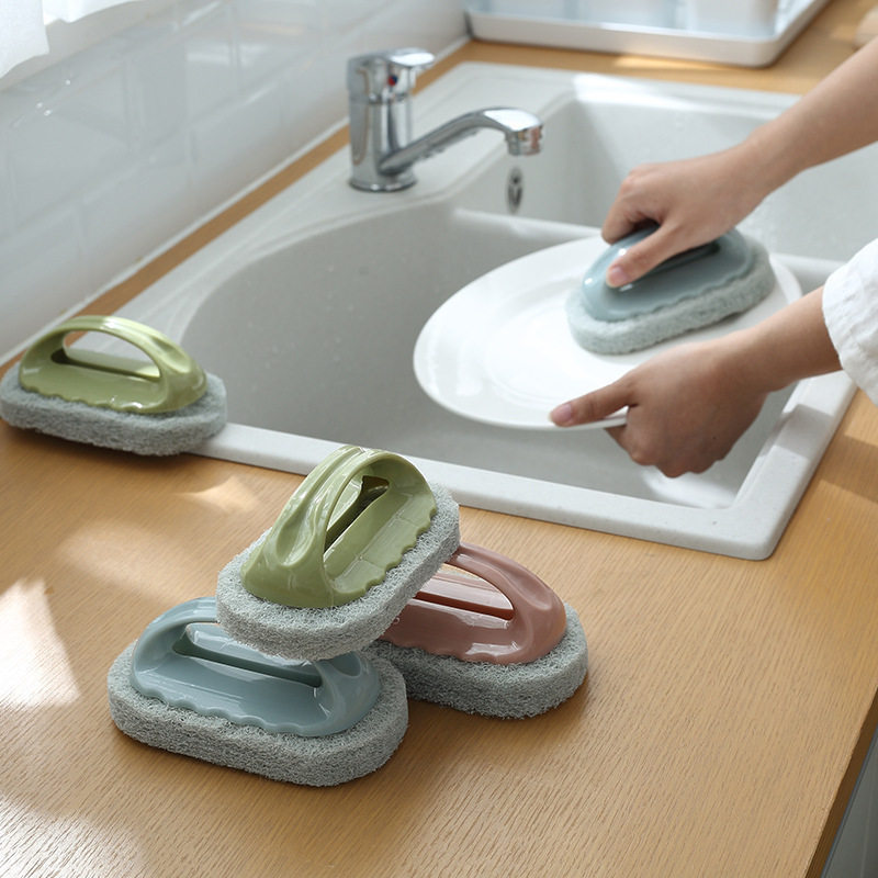 浴缸浴室带手柄刷子厨房去污瓷砖刷洗锅魔术擦魔力海绵擦厂家批发