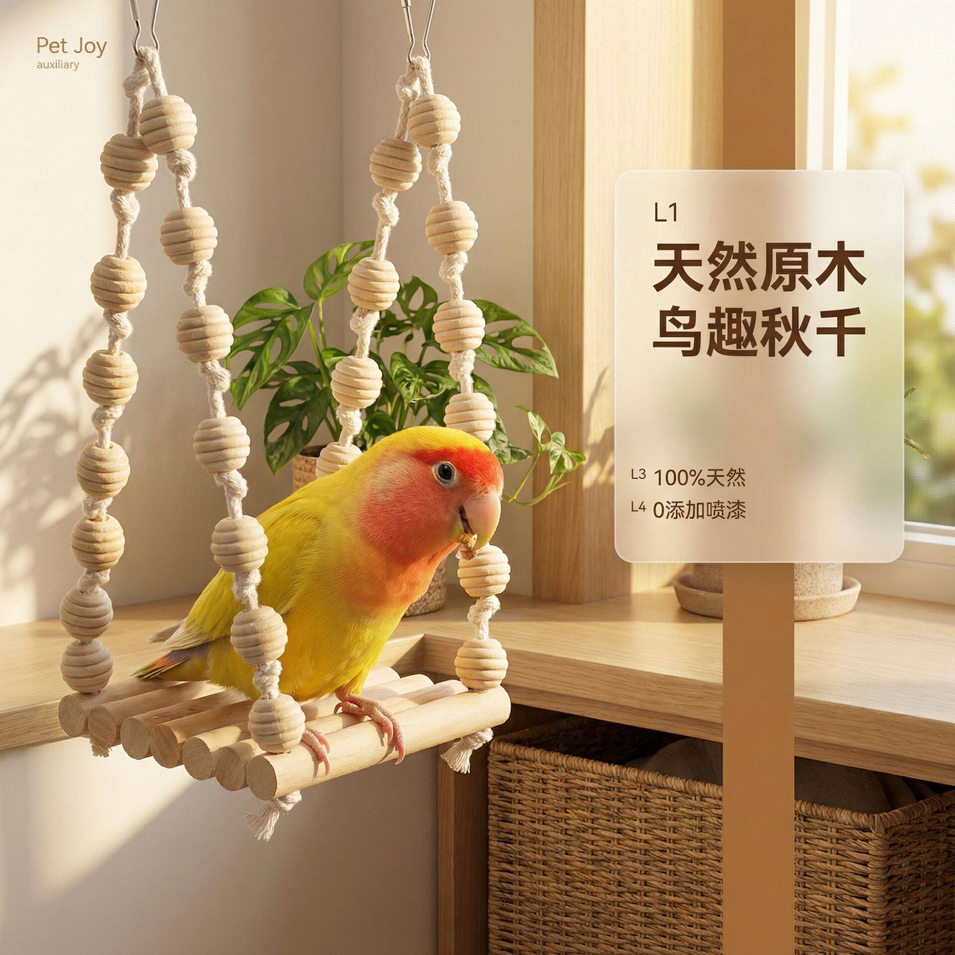 原木风鹦鹉啃咬玩具训练磨嘴解闷牡丹玄凤鹦鹉鸟玩具现货批发