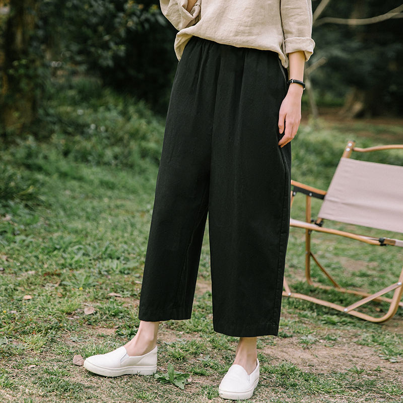 全松紧宽松萝卜裤梭家