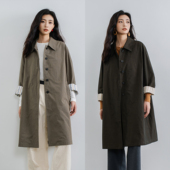 梭家｜简行｜高端大气上档次长绒棉风衣女士秋天经典 型中长外套 版