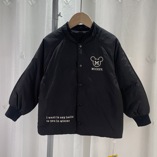 100-120迪S尼品牌折扣童装男女中童内胆型羽绒服儿童秋冬鸭绒外套