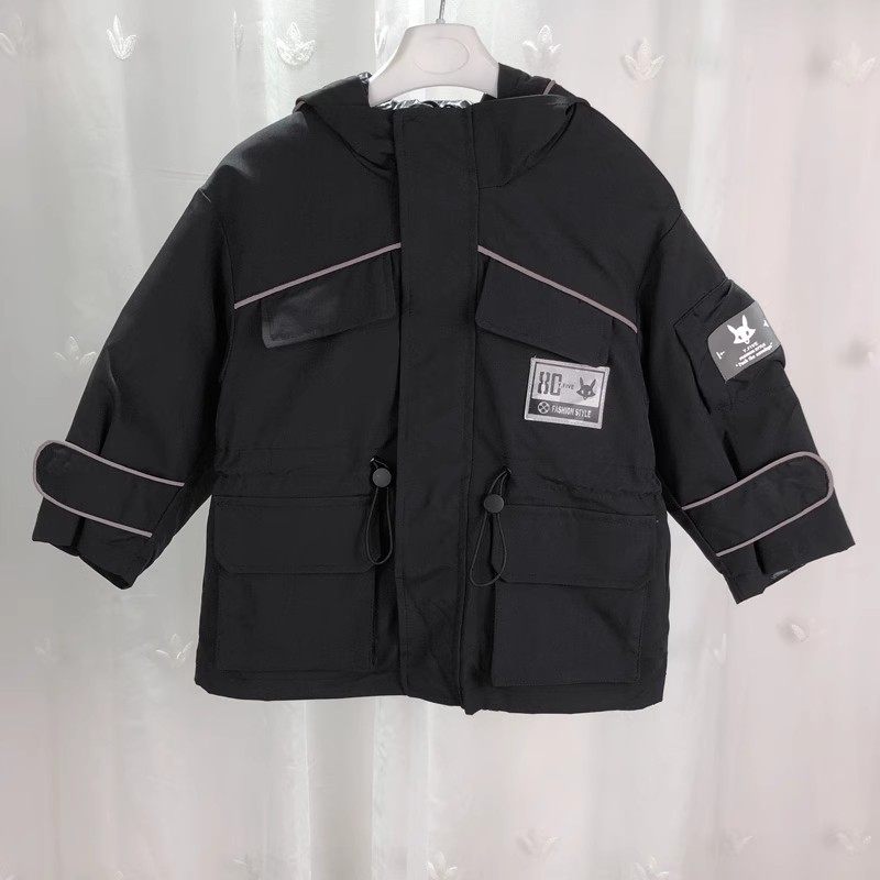 盈H品牌折扣童装中小童男女童工装三合一羽绒服儿童冬季鸭绒外套