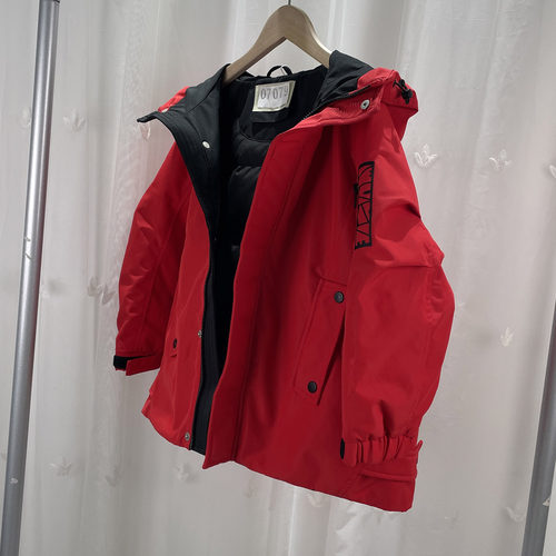 NX品牌撤柜童装中大童男女连帽羽绒服青少年儿童冬季鸭绒保暖外套