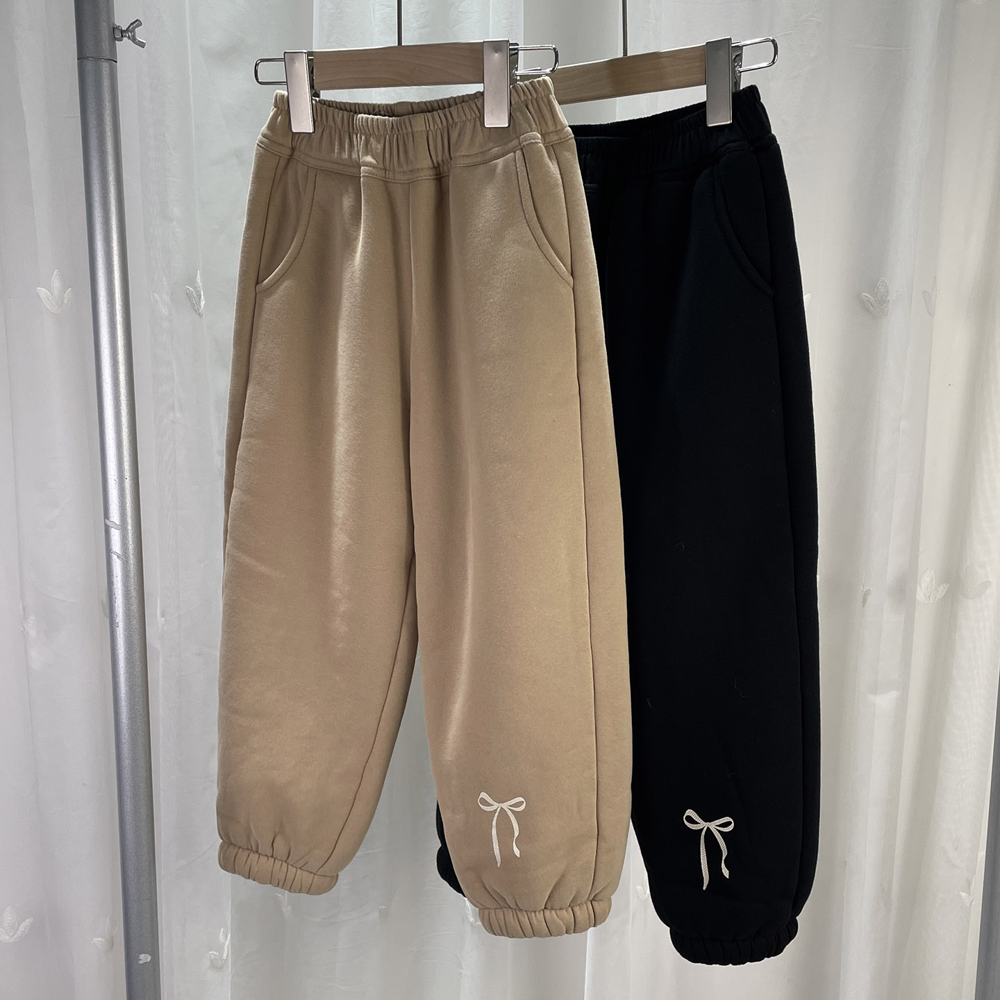 Z 品牌折扣童装中大童女童加绒加厚针织裤儿童冬季休闲裤长裤