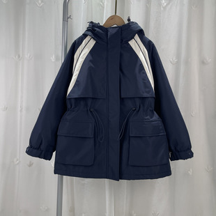 I 品牌撤柜童装女大童中长款棉服少女学生冬季夹棉厚外套少女装