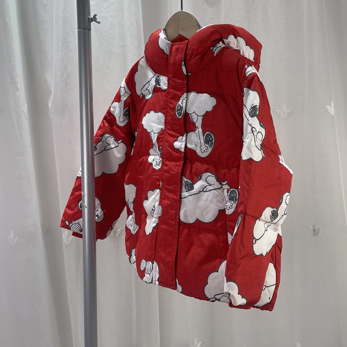 100-120史N比品牌童装男女中小童连帽羽绒服儿童冬季卡通鸭绒外套