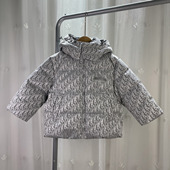 诺高端品牌撤柜童装 中大童男女童连帽羽绒服儿童冬季 鸭绒满印外套