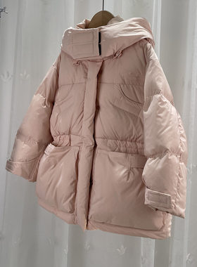 N 高端品牌撤柜童装中大童女童中长连帽羽绒服儿童冬季鸭绒外套