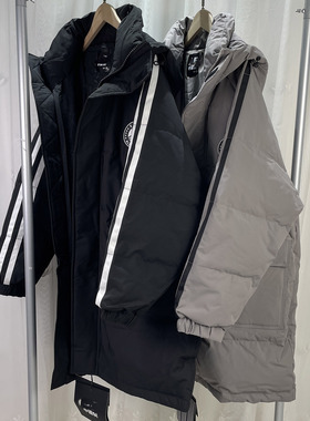 175 185 A*E品牌童装大童男童长款羽绒服青少年学生鸭绒外套亲子