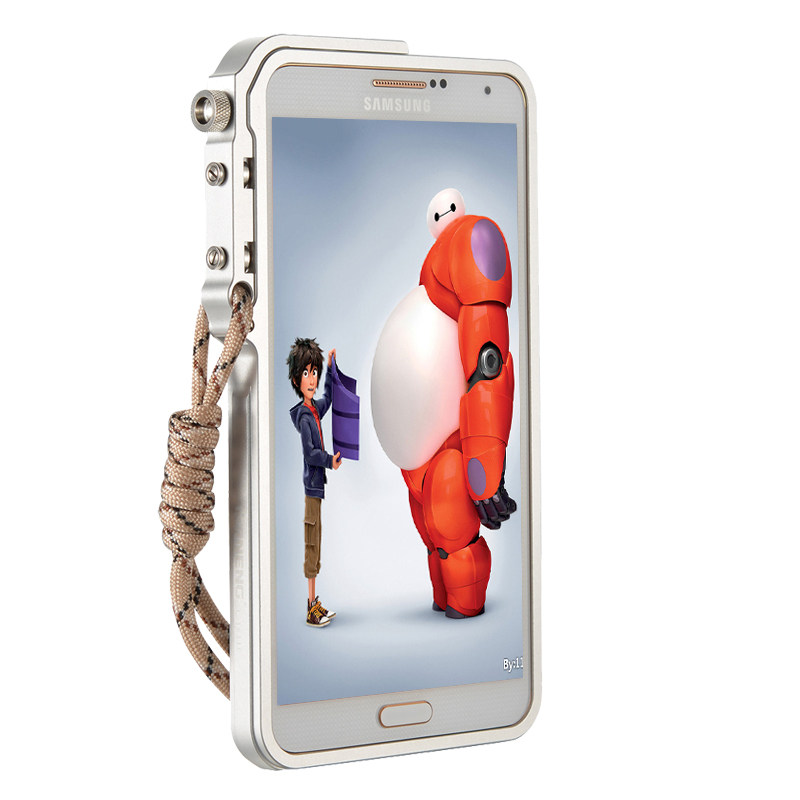 KANENG Mechanical Arm Trigger Aluminum Bumper Metal Frame Case Cover for Samsung Galaxy Note 4 N9100