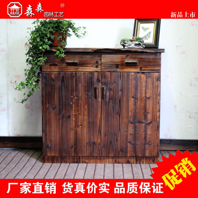 特价户外庭院碳化防腐木柜子/鞋柜/储物柜/电视柜餐柜/玄关柜