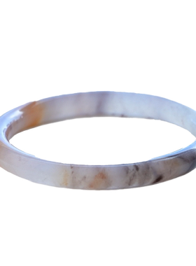 天然金丝玉手镯圆条复古风女款